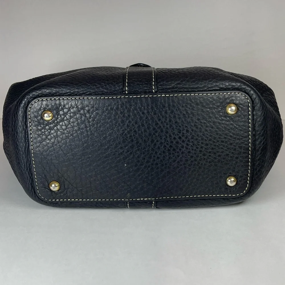 Dooney & Bourke Marchesa black pebbled leather medium gathered bag - Picture 10 of 15